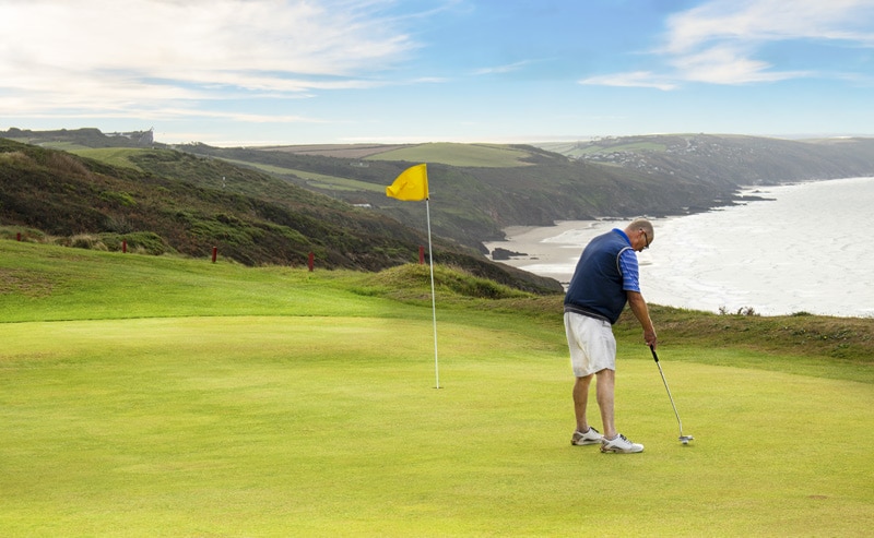 Whitsand Bay golf club sea views